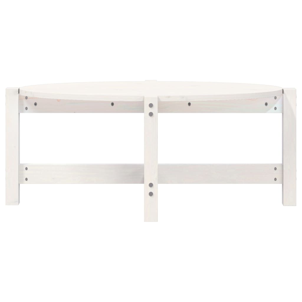 Mesa De Centro De Madera Maciza De Pino Blanco 87x48x35 Cm_3