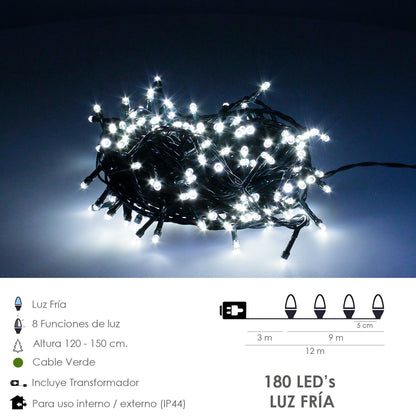 Guirnalda Luces Navidad 500 Leds Color Blanco Frio Luz Navidad Interiores Y Exteriores Ip44