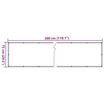 Vidaxl Biombo Para Balcón De Tela Oxford Antracita 75x300 Cm_2