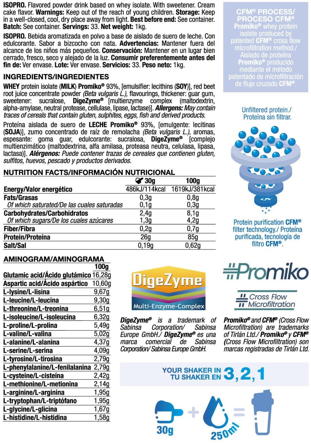 Isopro Cfm - 1kg - Pantera Rosa - Pastelito De Fresa - Proteína De Aislado De Suero Isolate - Quamtrax_5