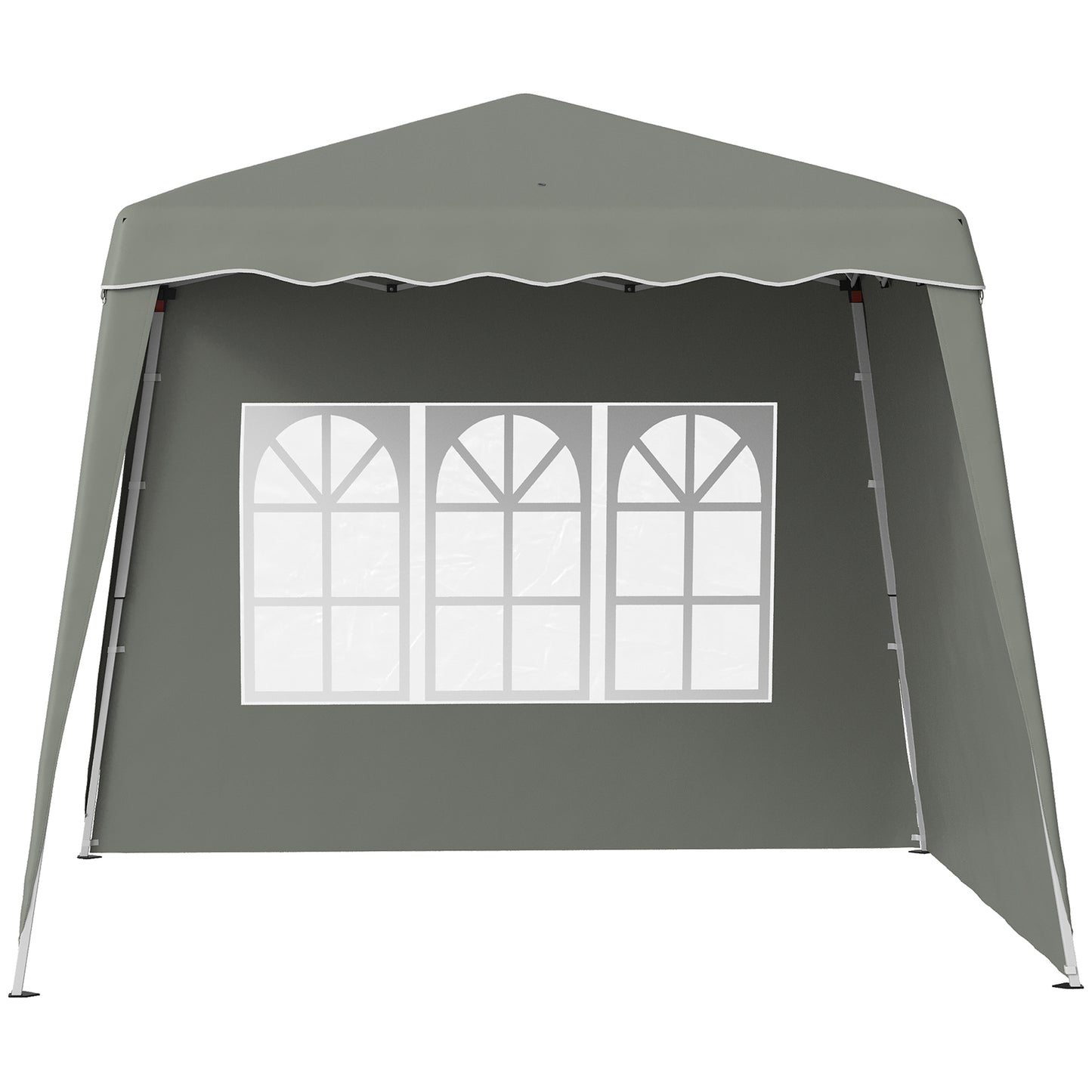 Outsunny Carpa Plegable Pop-up 2,89x2,89 M 2 Paredes Laterales Altura Ajustable_3