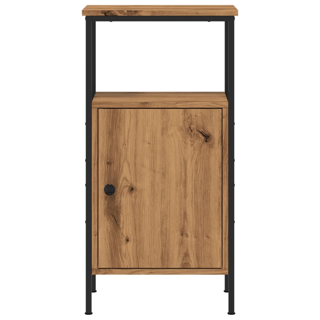 Mesita De Noche Madera De Ingeniería Roble Artisan 41x31x80 Cm_3