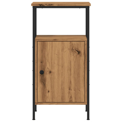 Mesita De Noche Madera De Ingeniería Roble Artisan 41x31x80 Cm_3