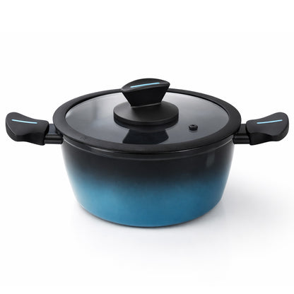 Briebe Cacerola Inducción Acero Forjado 20cm Antiadherente Sin Pfoa, Todas Cocinas Fabricada En España, Mare, Azul_4