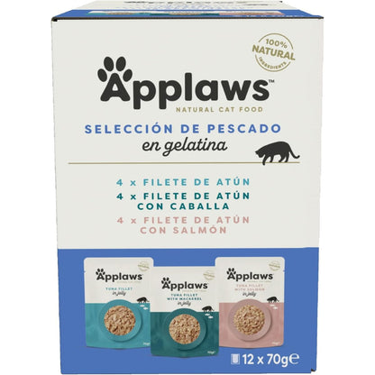 Applaws Cat Sobre Selección de Pescado Multipack 12 x 70 g Comida húmeda para gatos