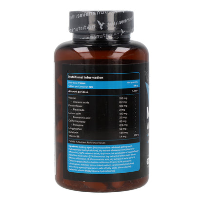Melatonina con Triptófano Sevens Nutrition 120 cápsulas