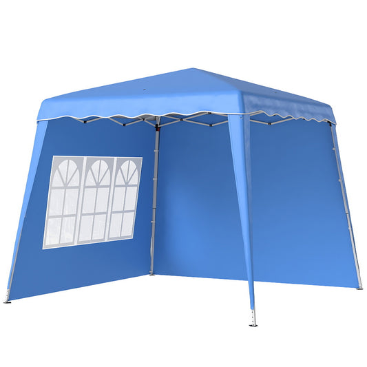 Outsunny Carpa Plegable Pop-up 2,89x2,89 M 2 Paredes Laterales Altura Ajustable_0