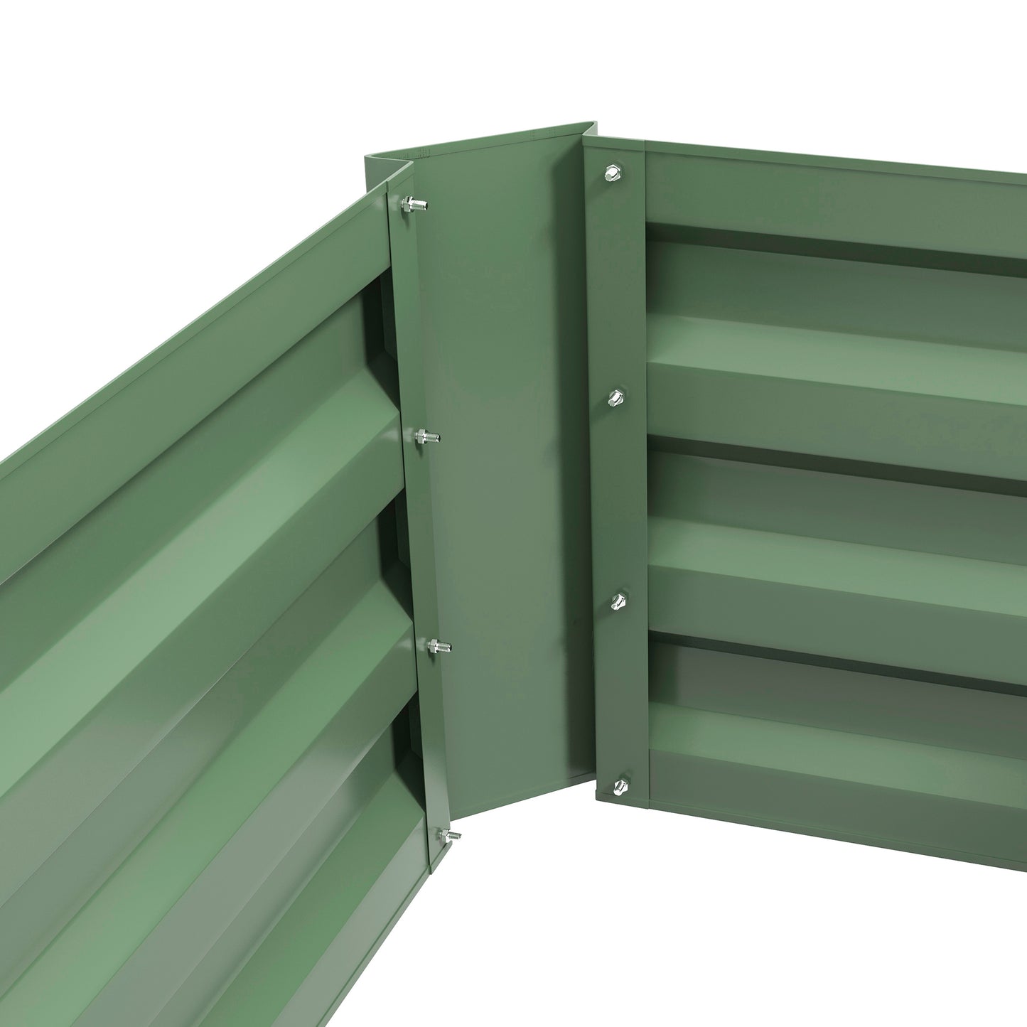 Outsunny Juego De 2 Jardineras Exterior Grandes De Acero 100x50x30 Cm Verde_4