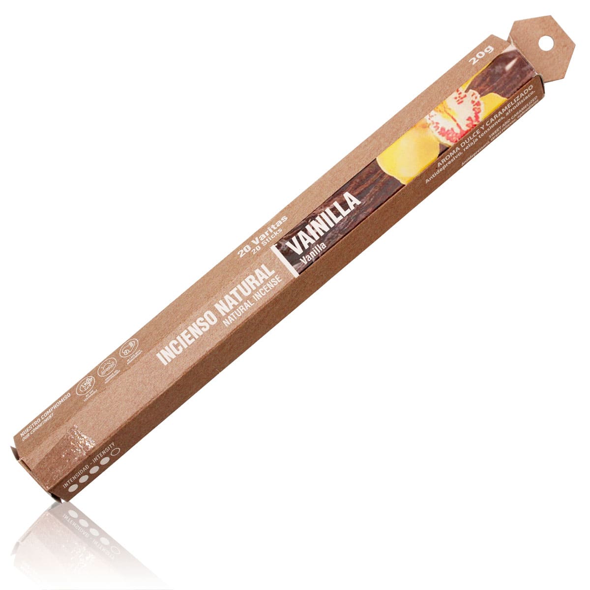 Incienso Natural Vainilla SYS Aromas | 20 Sticks | Aroma Dulce y Caramelizado | Carbón Vegetal, Resinas y Bambú_0