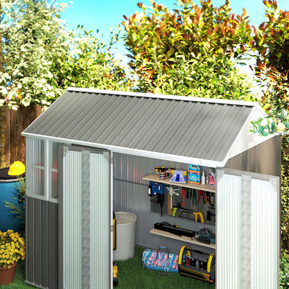 Outsunny Juego De 12 Paneles Para Tejado De Acero Galvanizado 129x45cm Gris_1