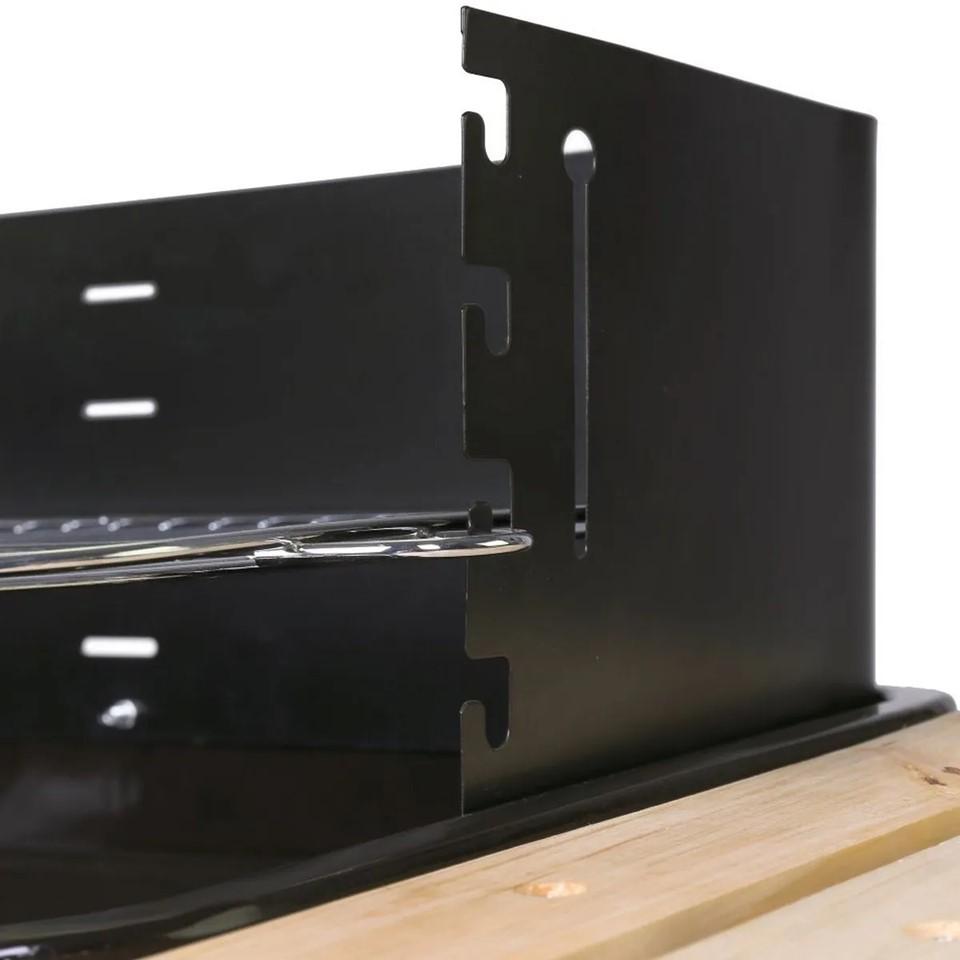 Barbacoa Carbón Rect. Carro Negro 67 X 38 X 83 Cm Ldk Garden