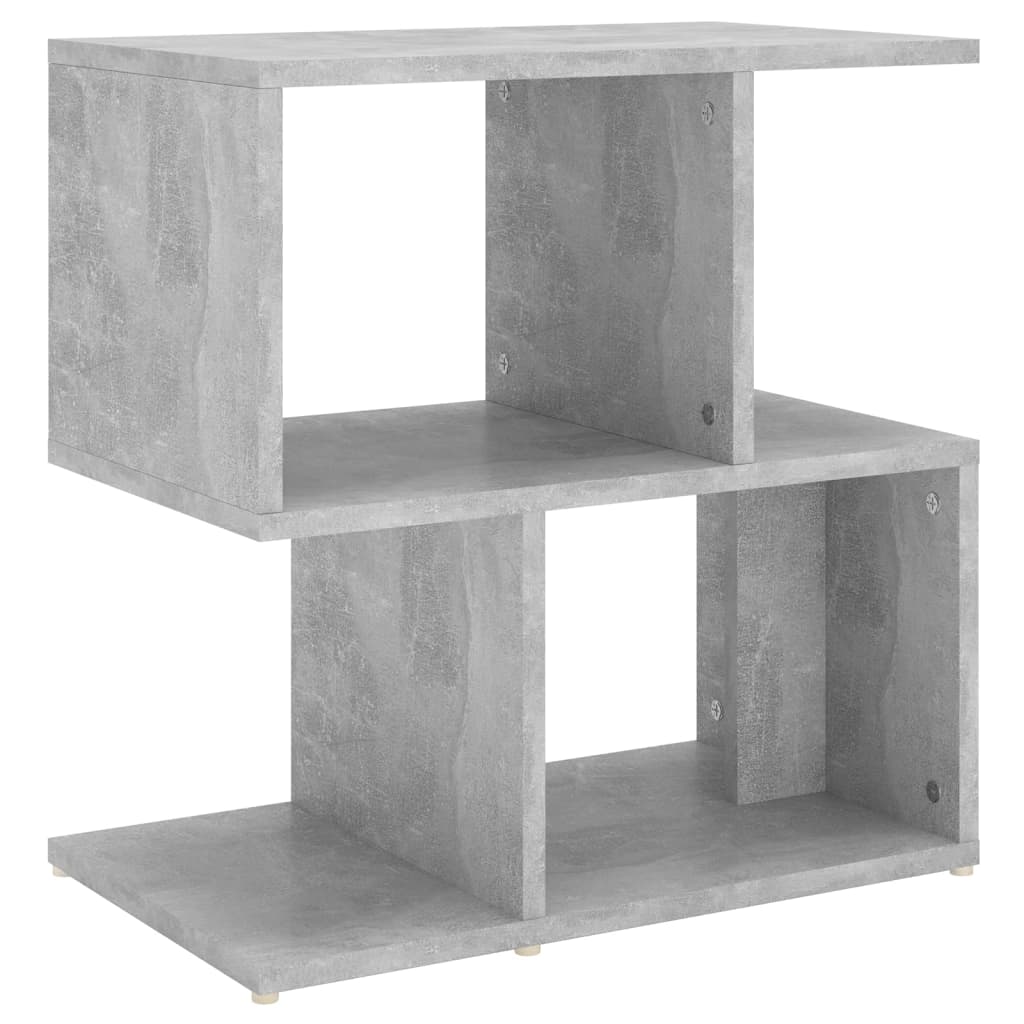Mesita De Noche Madera De Ingeniería Gris Hormigón 50x30x51,5cm_0