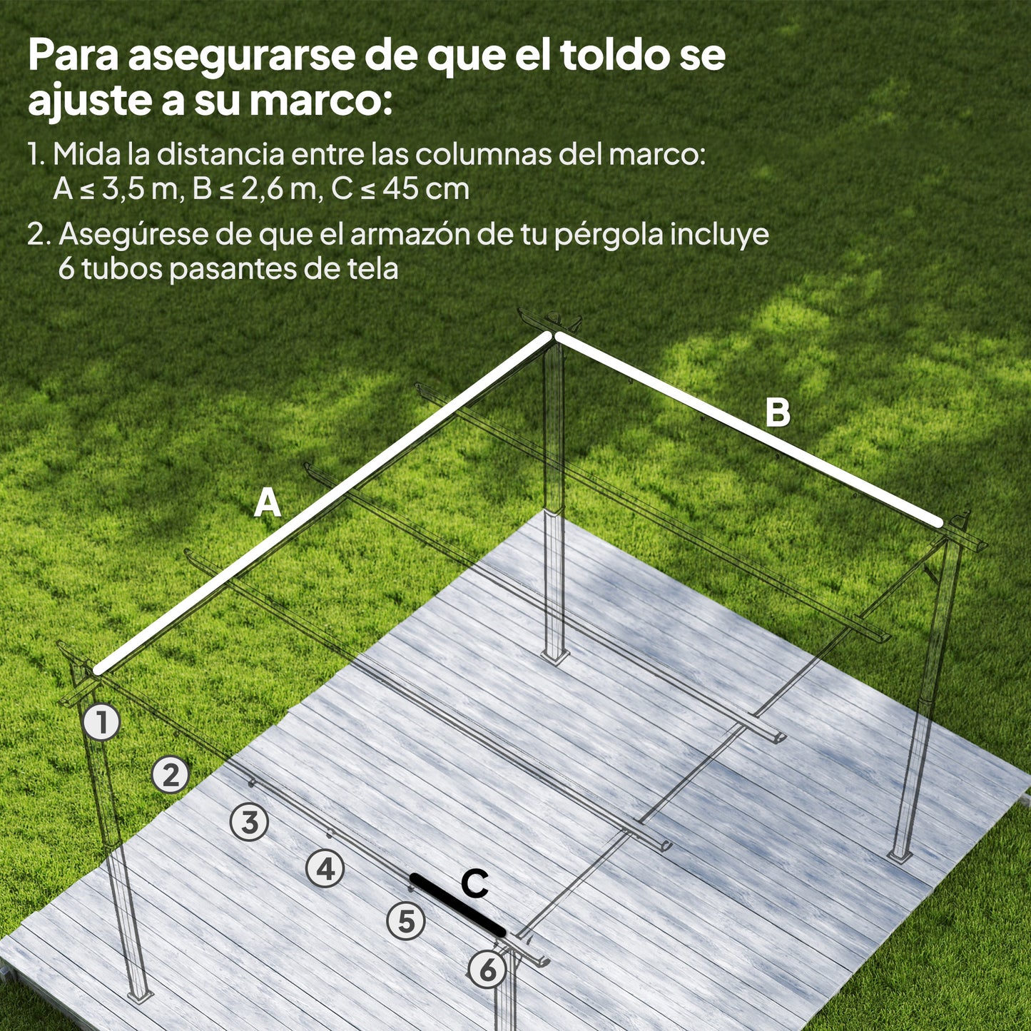 Outsunny Techo De Pérgola 3_3