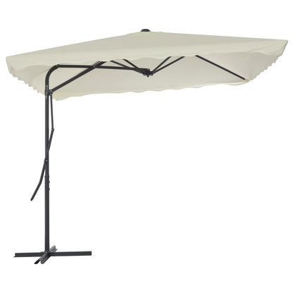 Sombrilla De Jardín Con Palo De Acero Arena 250x250 Cm_1