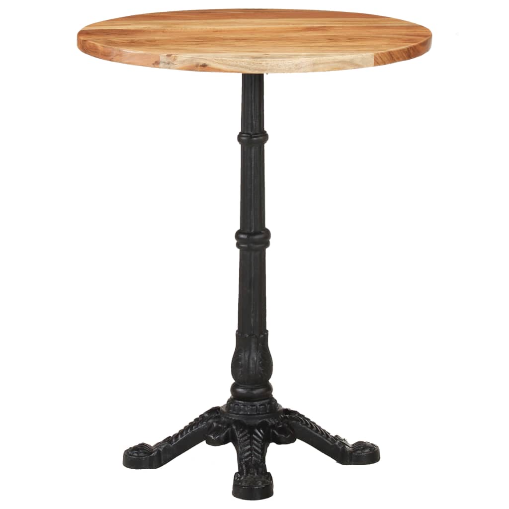 Mesa De Bistró Madera Maciza De Acacia Ø60x76 Cm_0