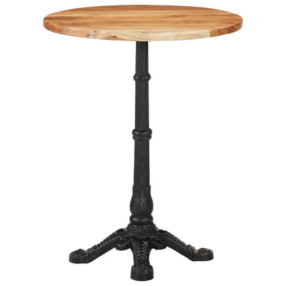 Mesa De Bistró Madera Maciza De Acacia Ø60x76 Cm_0