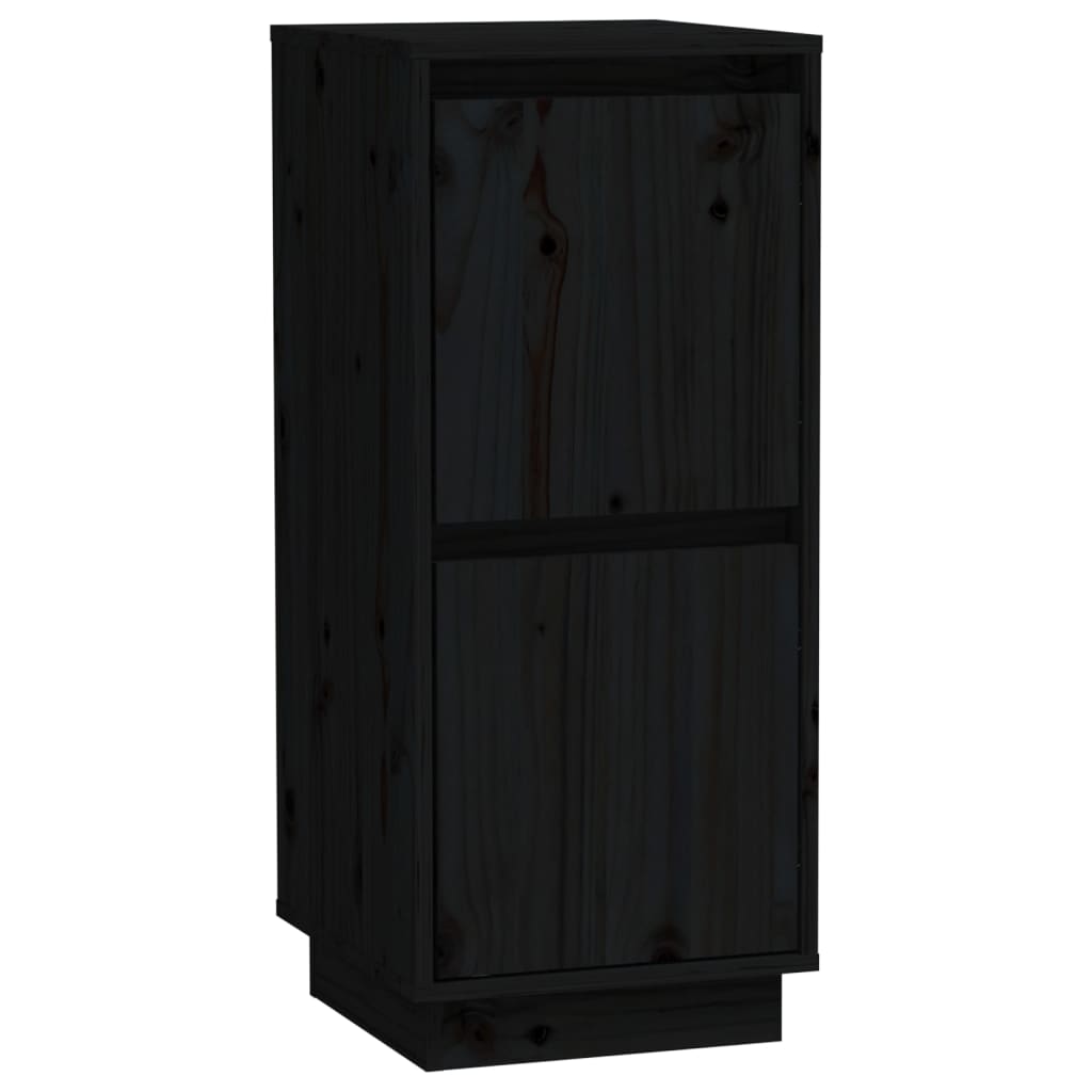 Aparador De Madera Maciza De Pino Negro 31,5x34x75 Cm / Vetonek_2