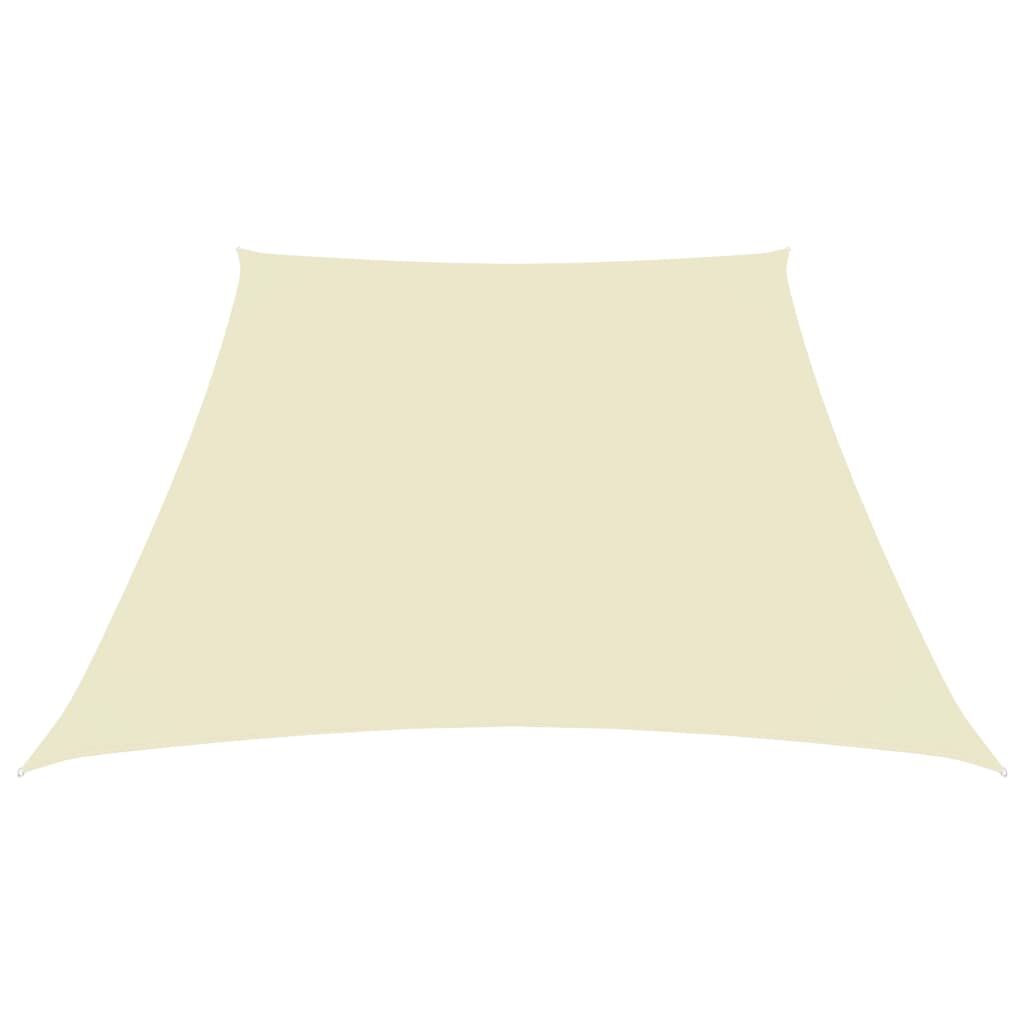 Vidaxl Toldo De Vela Trapezoidal De Tela Oxford Color Crema 3/5x4 M_1