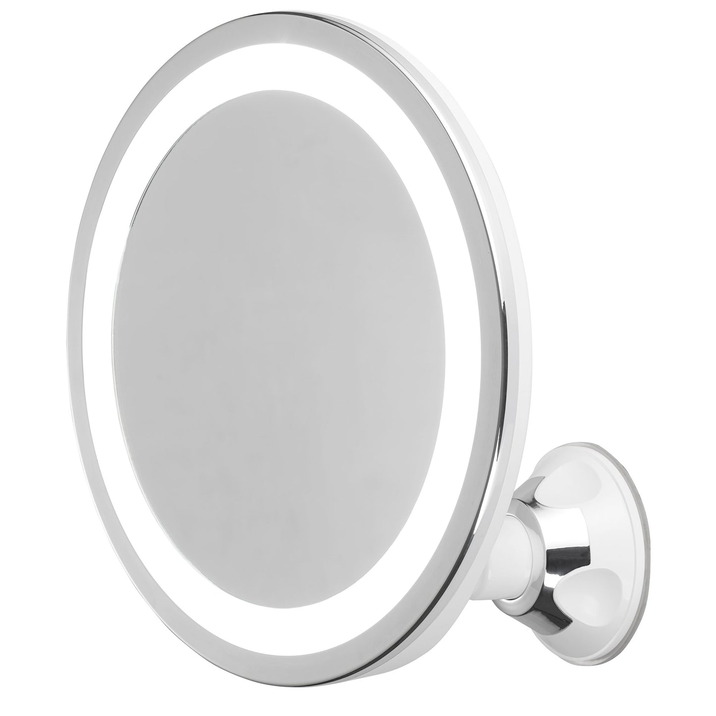 Espejo De Maquillaje Y Afeitado Con Led, Espejo De Pared Con Aumento 5x, Rotación 360°, Ventosa Adler Ad2168, Acero Inoxidable_4