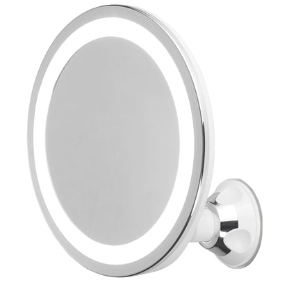 Espejo De Maquillaje Y Afeitado Con Led, Espejo De Pared Con Aumento 5x, Rotación 360°, Ventosa Adler Ad2168, Acero Inoxidable_4