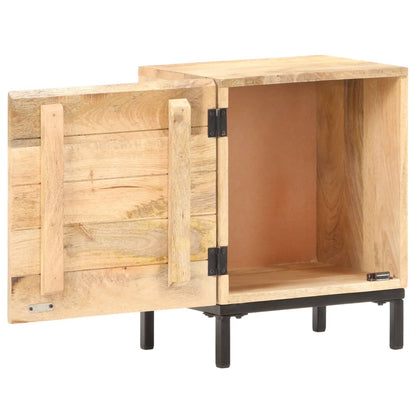 Mesita De Noche De Madera Maciza De Mango 40x30x51 Cm_2