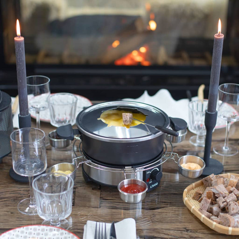 Livoo Olla De Fondue Eléctrica Para 8 Personas Negro 1,8 L 1000 W_1