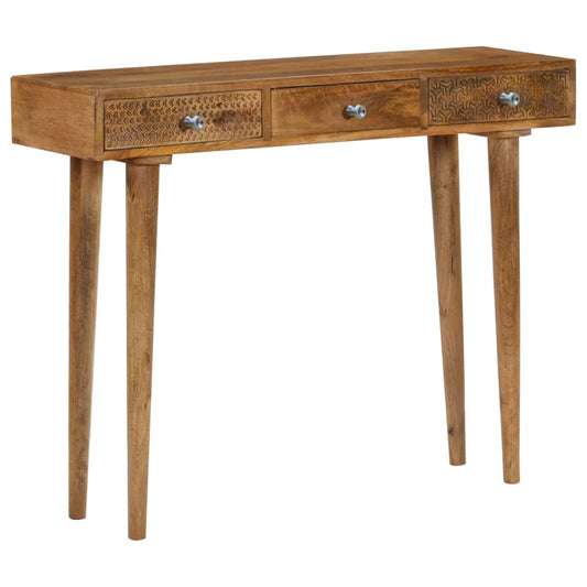 Mesa Consola De Madera Maciza De Mango 102x30x79 Cm_0