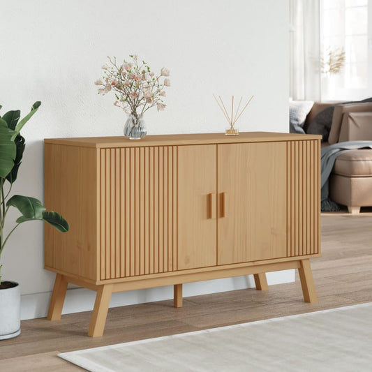 Aparador Olden Madera Maciza De Pino Marrón 114x43x73,5 Cm / Vetonek_0