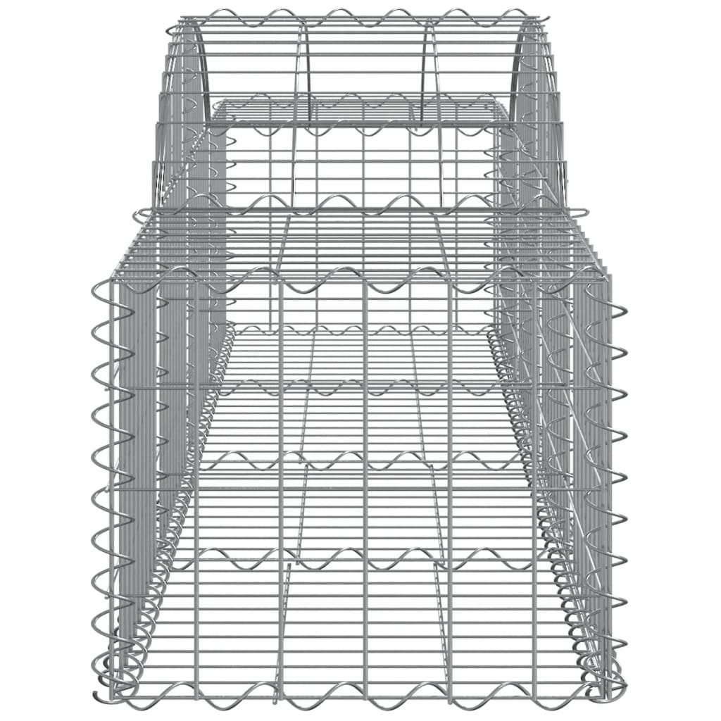 Cestas De Gaviones 9 Uds Forma De Arco Hierro 200x50x40/60 Cm_4
