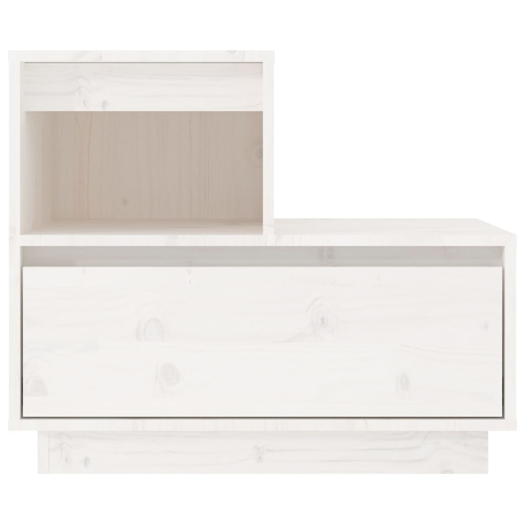 Mesitas De Noche 2 Uds Madera Maciza De Pino Blanco 60x34x51 Cm_2