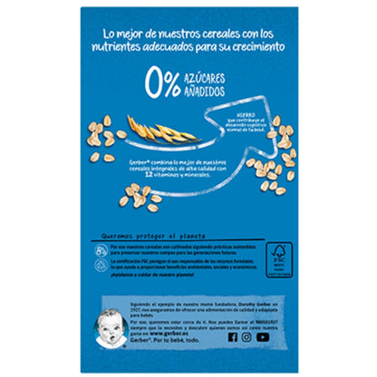 Papilla de 8 cereales 0% azúcares añadidos Gerber 475 g