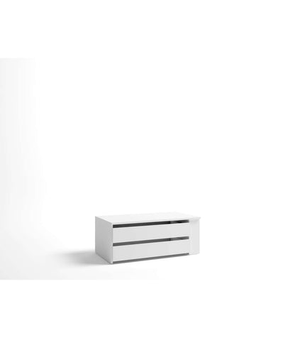 Cajonera Con 2 Cajones Acabado Blanco, 34.7cm(alto) 88.35cm(ancho) 48.7cm(fondo)._1