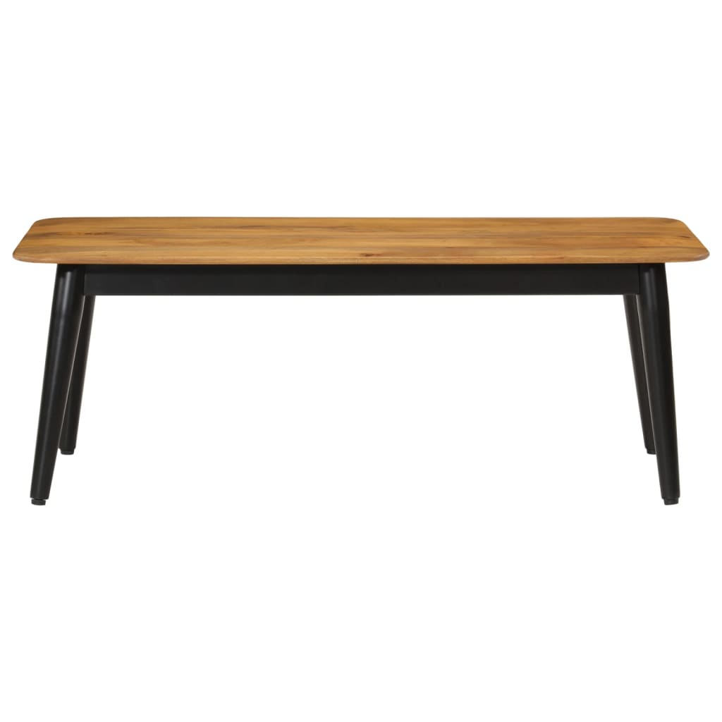 Mesa De Centro Madera Maciza De Mango Y Hierro 110x50x40 Cm_0