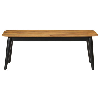 Mesa De Centro Madera Maciza De Mango Y Hierro 110x50x40 Cm_0