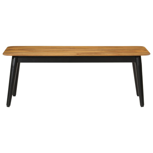 Mesa De Centro Madera Maciza De Mango Y Hierro 110x50x40 Cm_0