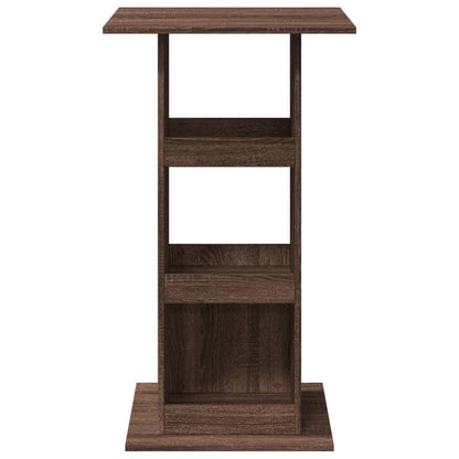 Mesa Alta Bar Con Almacenaje Madera Marrón Roble 60x60x102 Cm_2