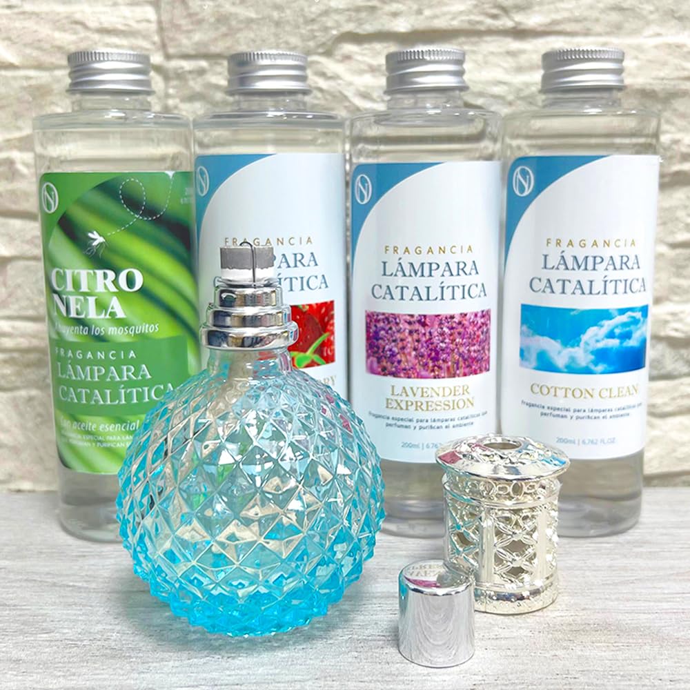 Lámpara Catalítica Blue Diamonds + Aroma Winter Citrus 200 Ml - Elimina Malos Olores, Impurezas Y Perfuma_5