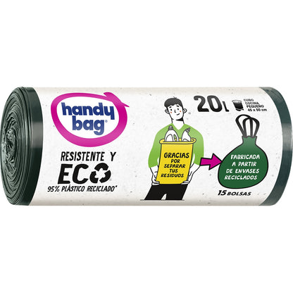 Bolsas basura Resistente y Eco 20L Handy Bag 15 uds 100% recicladas