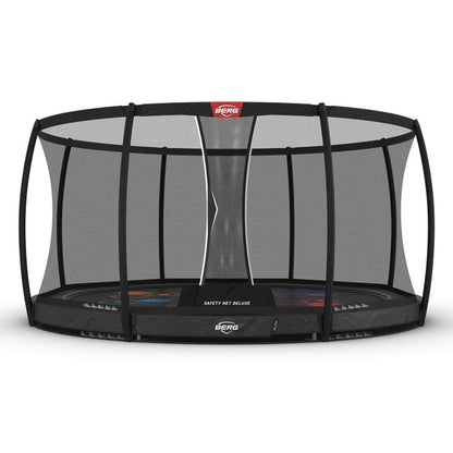 Cama Elastica Berg Inground Elite 430 + Red Deluxe Gris Levels Game Safety Net Deluxe._0