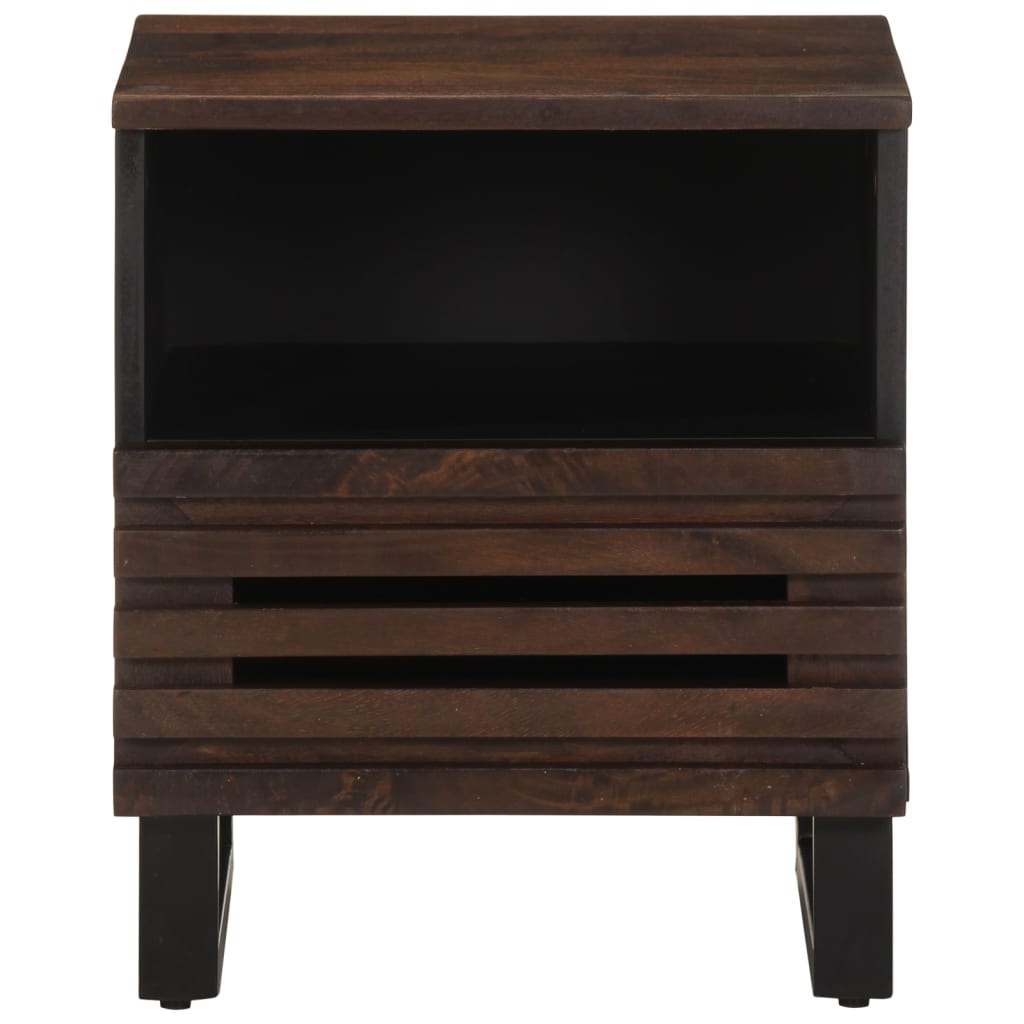 Mesita De Noche De Madera Maciza De Mango 40x34x46 Cm_1
