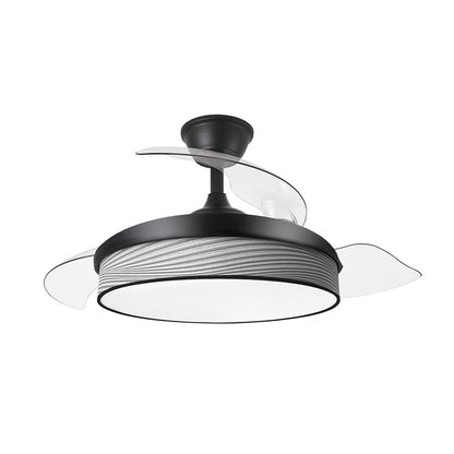 Ventilador Dc Moda 72w Negro/surco Gris 108d 3aspas 7200lm 3000k,4000k,6000k Remoto+memoria+temporizador_1