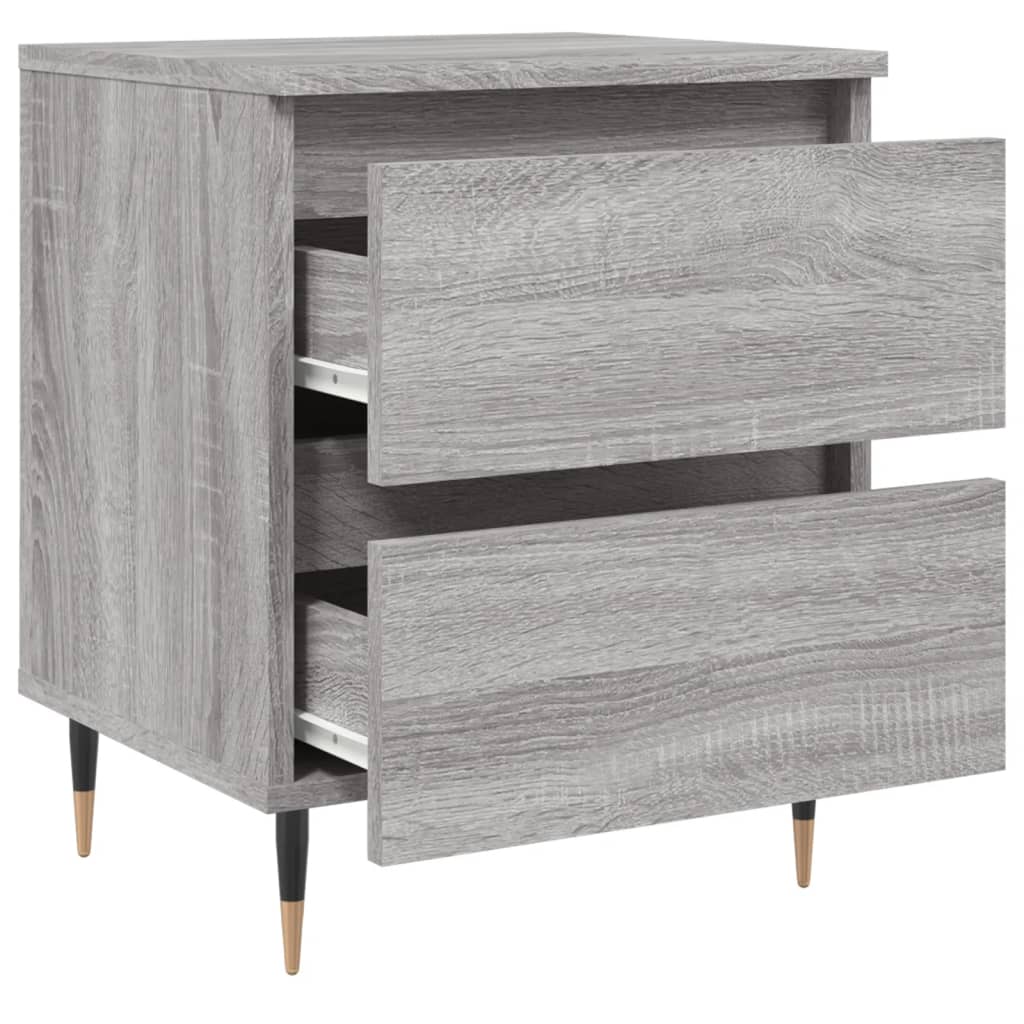 Mesita De Noche Madera De Ingeniería Gris Sonoma 40x35x50 Cm_4