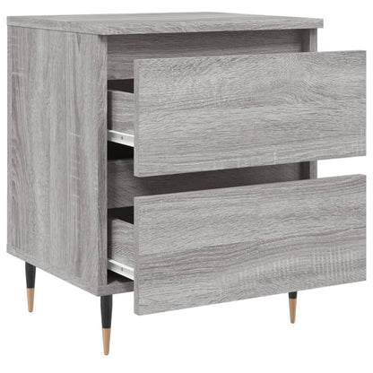 Mesita De Noche Madera De Ingeniería Gris Sonoma 40x35x50 Cm_4