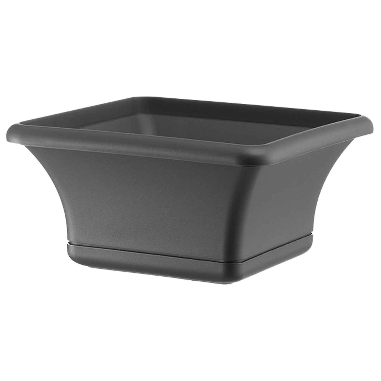 Maceta Cuadrada 30 Cm Con Platillo Antracita_0