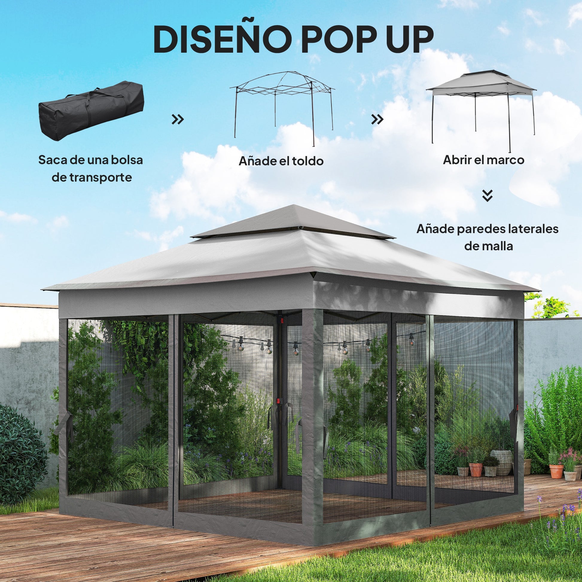 Outsunny Carpa Plegable Gazebo 3_3