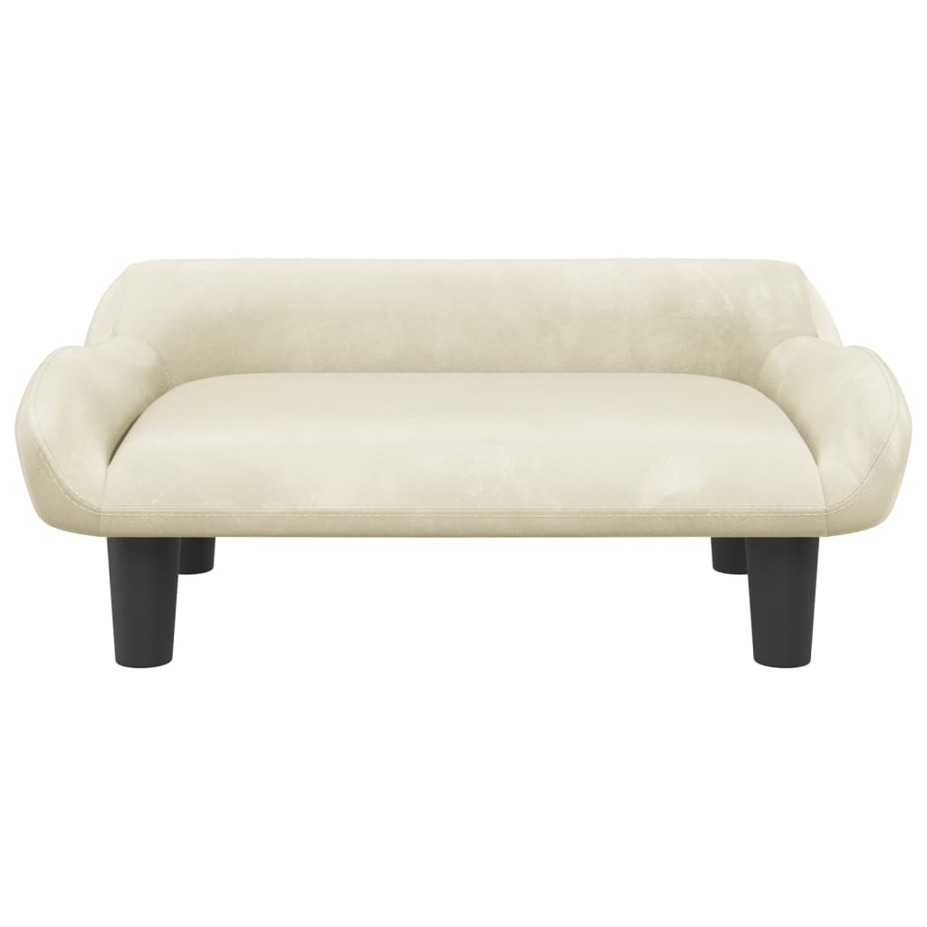 Cama Para Perros De Terciopelo Crema 70x40x24 Cm / Vetonek_2