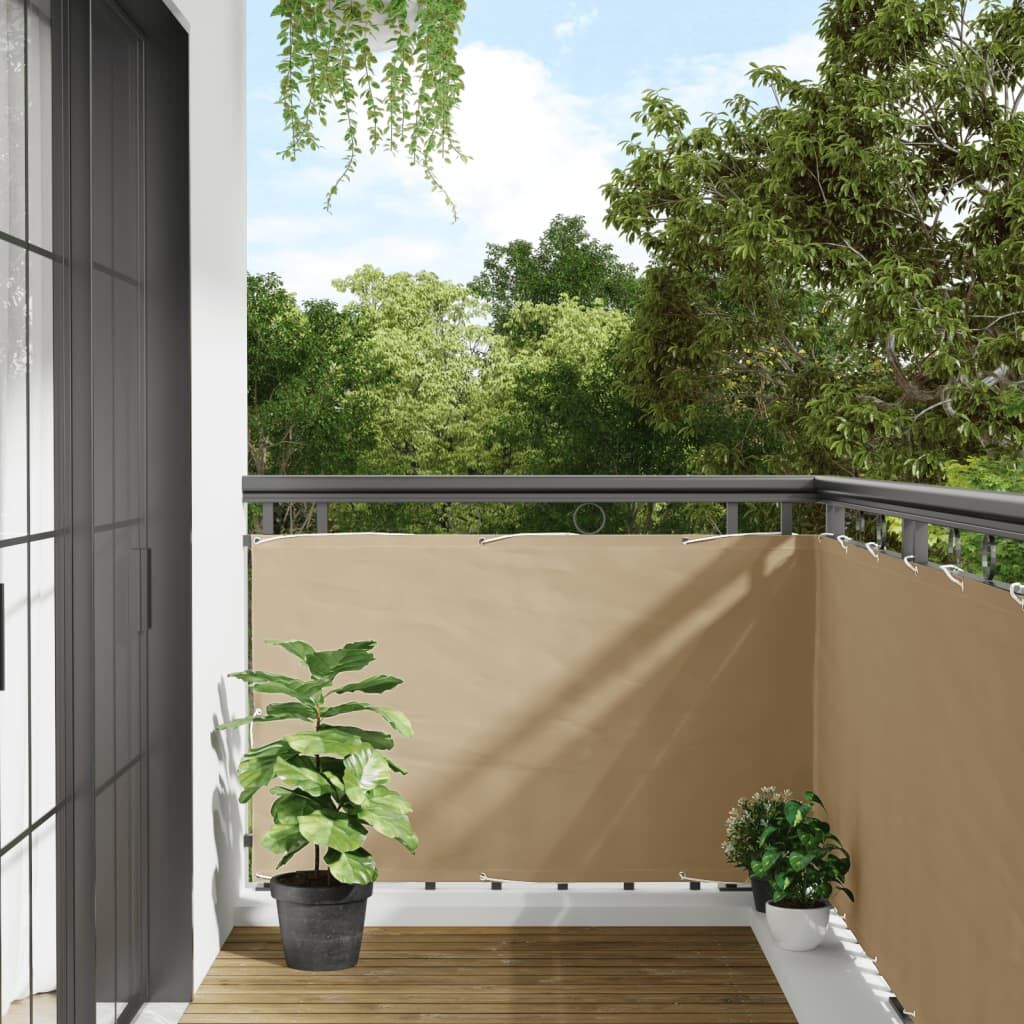 Vidaxl Toldo Para Balcón Tela Oxford 90x400 Cm Beige_1
