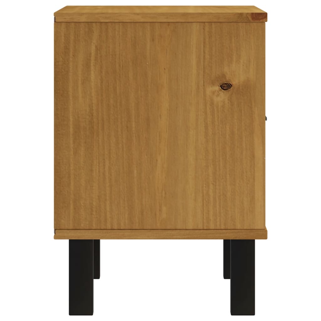 Mesita De Noche Flam Madera Maciza De Pino 40x35x50 Cm_4