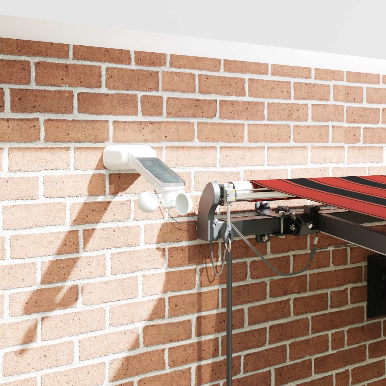 Toldo Retráctil Naranja Y Marrón 450 X 300 Cm Poliéster_3