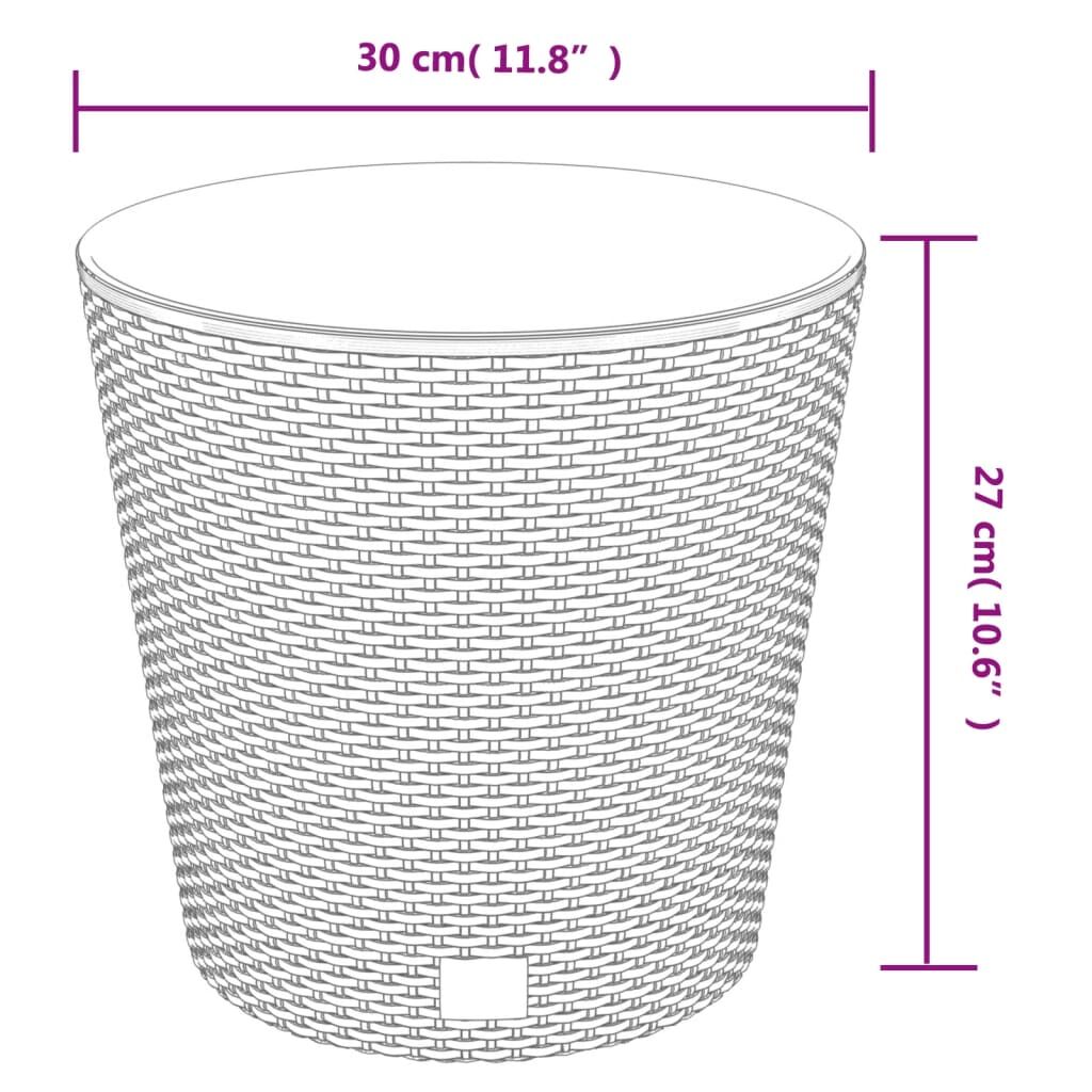 Vidaxl Macetero Con Interior Extraíble Pp Ratán Blanco 15/15,3 L_2